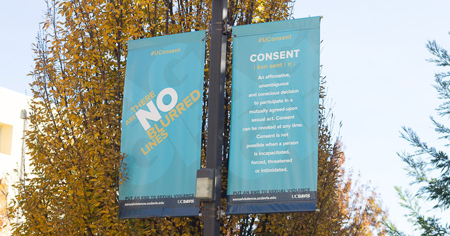 On-campus banner defining Consent